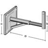 Televes Staffa da parete angolare zincata a caldo estensibile 50 mm (WWH5075)