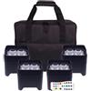 COLORKEY Mobile Par Mini Hex 4 KIT 4 PAR RGBWAUV A BATTERIA + CUSTODIA smart bat