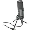 Audio Technica AT2020 USB+ Microfono a condensatore per studio canto NUOVO