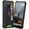 G2 Rugged Smartphone Android 14, 16(4+12) GB+64GB/1TB Telefono Indistruttibile,