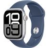 Apple Watch Series 10 GPS 42mm con cassa in alluminio argento e Denim Sport Ban