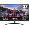 Lg Monitor PC 31,5" 4K UHD LCD UltraFine Classe F HDMI HDR DCI-P3 32UR500K-B LG
