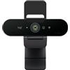 Logitech Brio Stream Webcam Per Streaming Ultra HD 4K Veloce A 1080p 60fps, Camp