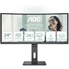 AOC CU34P3CV Monitor Pc 34" 3440x1440 Pixel UltraWide Quad Hd Led Nero
