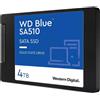 WD Blue SA510 4TB 2.5" SATA Ssd Con Velocita' Di Lettura Fino A 560 MB S Wds400t