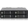 ICYDOCK Rack completamente rimovibile in metallo 4 bays SSD NVMe M.2 per bay dI HDD 5.25