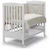 Cuoricini Lettino Co Sleeping Cuoricino in Legno con Materasso - Bianco