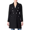 MORGAN 242-GATI.F Cappotto Lungo da Donna, in Lana, Colore: Nero, Taglia: 34, XS Women's