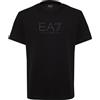 EA7 T-Shirt Girocollo Visibility In Cotone Black