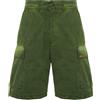 Sundek Bermuda Cargo In Tessuto Tinto In Capo Con Arcobaleno Dark Green