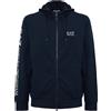 EA7 Felpa Con Cappuccio Logo Series In Cotone Blue