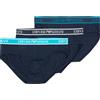 Emporio Armani Pack 3 slip logo bold monogram blue