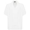 Emporio Armani Camicia beachwear in misto lino White