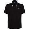 EA7 Polo Summer Block In Jersey Di Cotone Black