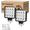 SKYWORLD Mini Faro da Lavoro Led 2 Pezzi, 3.3 Pollici 48W Faretto 12V Impermeabile per Auto Fuoristrada, Boat, Truck, 4x4, SUV, ATV, Trattori