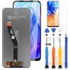 LADYSON Schermo LCD per Huawei P40 Lite E Sostituzione dello Schermo per Huawei P40 Lite E LCD Touch Digitizer ART-L28 ART-L29 Display Vetro Assemblaggio Parti di Riparazione+Strumenti (Bkack)