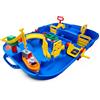 AquaPlay - LockBox - Pista per Trasporto con 27 Pezzi, Set da Gioco Incluso 1 Hippo Wilma, Auto Anfibi e Barca Container, per Bambini dai 3 Anni in su, 8700001516, Blu