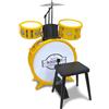 Bontempi | BeatMaster: Batteria per Piccoli con Suoni Realistici e Tanto Divertimento, Giallo, 500x500x680 mm