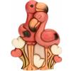 THUN - Coppia fenicotteri con cuori, maxi - ceramica - Collezione L'amore Vola - 15 x 9.9 x 19.8 cm