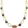 LUXENTER Collana in resina multicolore rifinita in oro giallo 18 carati - Orzur