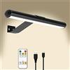 TINTINDOC Luce per quadri wireless ricaricabile con telecomando, lampada per esposizione artistica in metallo per foto, luce di accento per bersaglio a batteria con timer dimmer