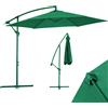 BAKAJI Ombrellone Giardino Decentrato 3x3Metri Full Verde Palo Metallo Gazebo Piscina