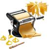 ROSSETTO Macchina per la pasta manuale con stendipasta, Ventosa - Macchina per pasta in acciaio inox con 9 spessori regolabili, 2 larghezze di taglio - Per lasagne, spaghetti, fettuccine - Ravioli
