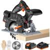 Fexrror Sega Circolare, Sega Circolare a Batteria 20V, Guida Laser, con Batteria Al Litio da 4,0Ah e Caricabatterie, Lama 150mm, Taglio Massimo 50mm (90°), 36mm (45°), per Legno, Plastica, Métal doux