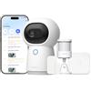 Aqara Kit di Allarme Casa Senza Fili Y100 - Sistema di Sicurezza in 4 Pezzi con Camera Hub 2K G3, 3 Sensori Smart, HomeGuardian, Automazione Locale e Allerta 24/7, Supporta HomeKit, Google Home, Alexa