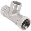 SPORTARC Adattatore a T in acciaio inossidabile, valvola deviatrice G1/2 Adattatore a forma di T a 3 vie, rubinetto doccia bagno deviatore valvola connettore T