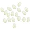 PATIKIL 12x8mm Luminoso Pesca Perline, 200 Pezzi Plastica Bagliore Pesca Esca Uova Attrezzatura Perlina Attacco Strumento Ovale, Bianco