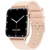 Trevi T-FIT 201 A Smartwatch con Chiamata Wireless, Grande Display AMOLED 1.85" Always On, Fitness Tracker con Controllo Attività Fisica e Stato di Benessere, Monitoraggio Sonno, Waterproof IP67, Rosa