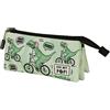 Oh My Pop! Dinorrr-Astuccio Triplo FAN 2.0, Verde, 23 x 11 cm