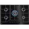 Electrolux Piano Cottura A Gas Electrolux EGG7536K 5 Fuochi (L74xP51) Vetro Temperato Nero