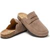 JOMIX Pantofole Uomo Pantofola Invernali Calde Pelliccia Scarpe da Giardino Ciabatte da Casa Zoccoli e Sabot Comode MU1069-6 (Khaki, 42)