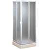 Forte: Box doccia Smart angolare in PVC-Acrilico, Anticalcare, Riducibile, Resistente agli urti, Kit completo, 70L x 70P x 185H, Bianco