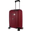 METZELDER Valigia rigida CLICKER - Cover infrangibile, 100% polipropilene, chiusura multipunti, trolley esterno, Rosso (Red), S - Small - 38L - 55x38x20cm - 3,2kg, Valigia rigida polipropilene