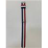NATO CINTURINO OROLOGIO "DANIEL WELLINGTON" ANSA 20 MM NATO BLU- BIANCO-ROSSO -NUOVO