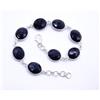 9.90 GM 925 Argento Sterling Onice Nera Taglio Gemma Briolette Bracciale 20.3cm