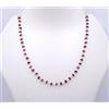 9.97 GM 925 Argento Sterling Naturale Granato Gemma Collana Perle Misura 52.1cm
