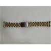 INOX CINTURINO OROLOGIO "ACCIAIO JUBILEX" BICOLORE ANSA CURVA 19 MM -NUOVO