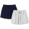 Amazon Essentials Gonna-pantalone con tasca applicata Bambine e Ragazze, Pacco da 2, Blu Marino/Grigio Chiaro Puntinato, 10 anni