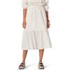 Amazon Essentials Gonna Midi a Trapezio a Vita Media in Raso di Cotone (Top Venduto Separatamente) Donna, Bianco, L
