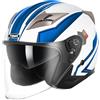 YEMA Casco Jet Moto Aperto Scooter YM-627 Caschi Motorino Vintage ECE Omologato Donna Uomo con Doppia Visiera Parasole, Nero opaco
