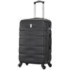 CELIMS - Valigia Media 20 kg Rigida Nero Leggera | Valigia da Stiva 65cm Donna | Lucchetto Integrato | ABS | Trolley Medio 65cm con 4 Ruote