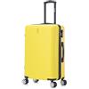 CELIMS - Valigia Media 20 kg Rigida Leggera | Valigia da Stiva 65cm Donna | Lucchetto Integrato | ABS | Trolley Medio 65cm con 4 Ruote | Giallo