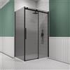 Parama Box doccia 80x120 cm scorrevole vetro 8mm fumé profili nero opaco h195cm | Creta