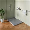 Parama Piatto doccia 90x100 cm in marmoresina grigio effetto pietra | Merlera