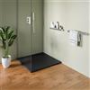 Parama Piatto doccia 90x90 cm in marmoresina nero effeto pietra | Merlera