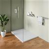 Parama Piatto doccia 90x120 cm in marmoresina bianco effetto pietra | Merlera